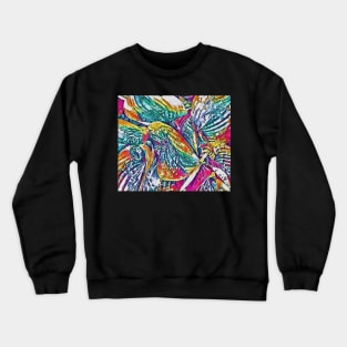 Rainbow inspired hosta print Crewneck Sweatshirt